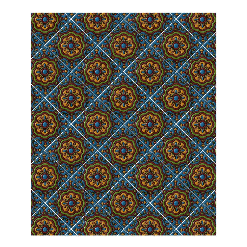 Azulejo 11cm Artesanal Tipo Talavera Relieve 90pz #acrs-31