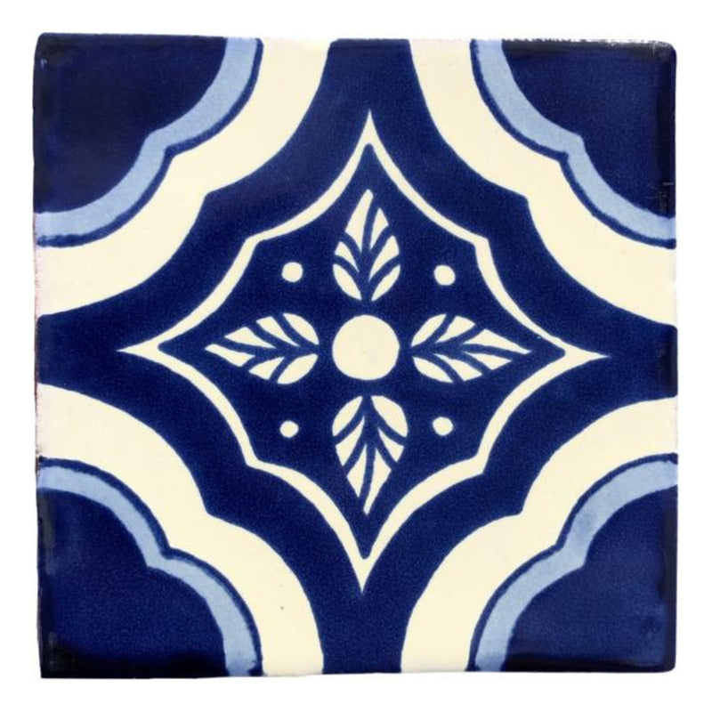 Azulejo 10.5cm Artesanal Tipo Talavera Liso 90pz #acls Acls-88