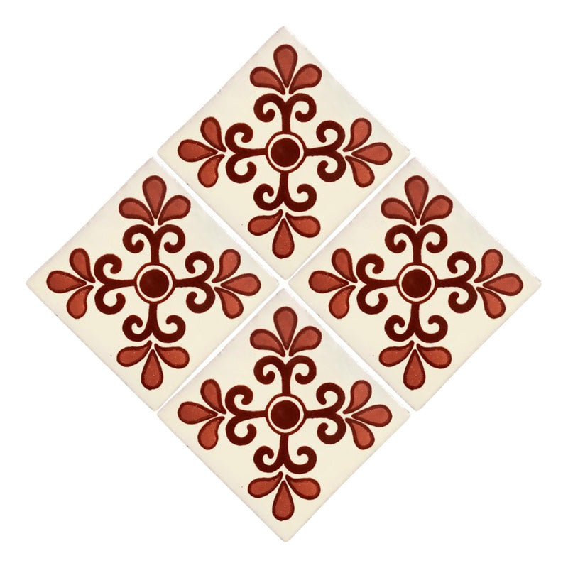 Azulejo 10.5cm Artesanal Tipo Talavera Liso 90pz #acls Acls-91