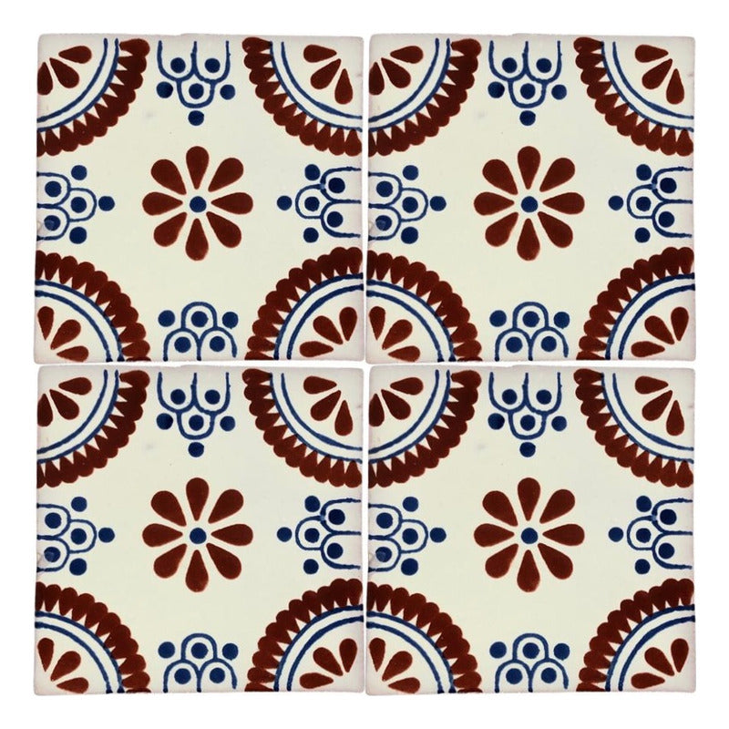 Azulejo Artesanal Tipo Talavera Liso 90pz #acls-98