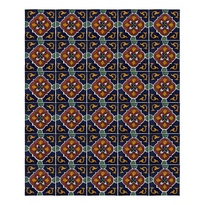 Azulejo Artesanal Tipo Talavera Liso 90pz #acln-38