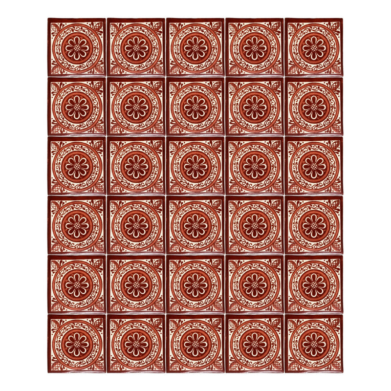 Azulejo 10.5cm Artesanal Talavera Liso 90pz #acls-96