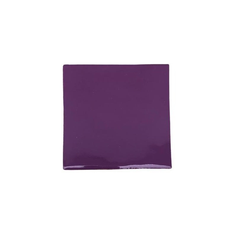 Azulejo 15.5cm Artesanal Talavera Liso 44pz Colores Lila