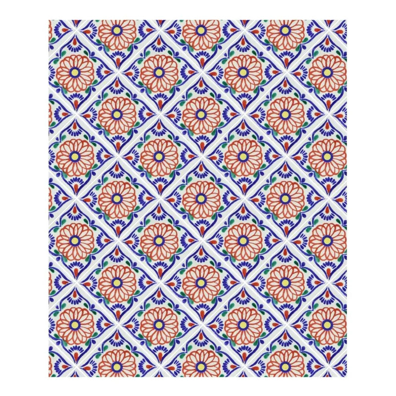 Azulejo Cerámico Artesanal 1m2  Alhambra 19 Blanco