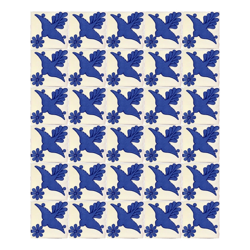 Azulejo Artesanal Talavera Liso 90pz #acls-138