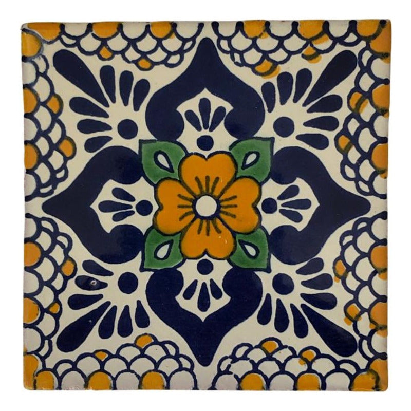 Azulejo Artesanal Talavera Liso 90pz #acln-37