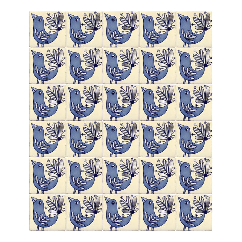Azulejo Artesanal Talavera Liso 90pz #acls-132