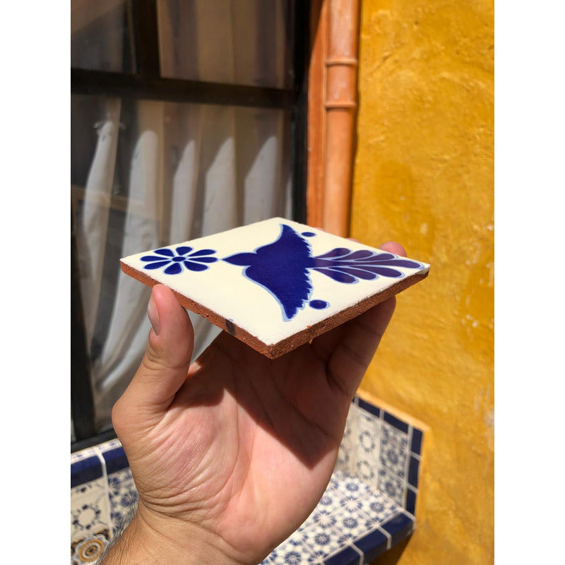 Azulejo 10.5cm Artesanal Talavera Liso 90pz #acls-133