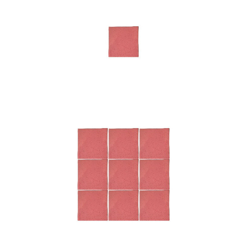 Azulejo Artesanal Talavera Liso 90pz Rosa Jaspe