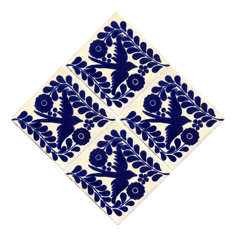Azulejo 10.5cm Artesanal Talavera Liso 90pz #acls-124