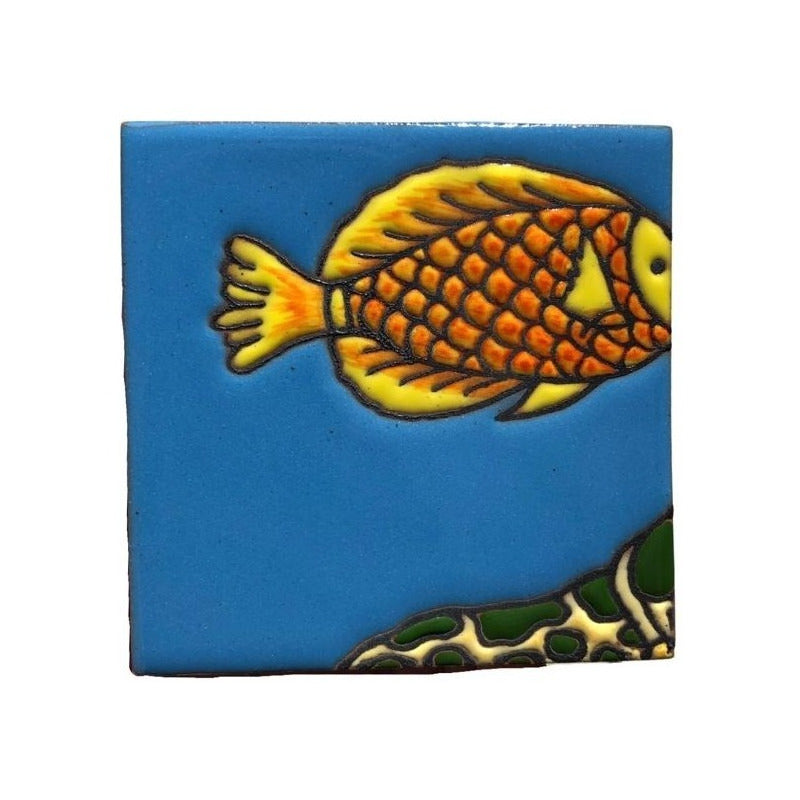 Mural 24pz Azulejo Artesanal Tipo Talavera Relieve #m024-04