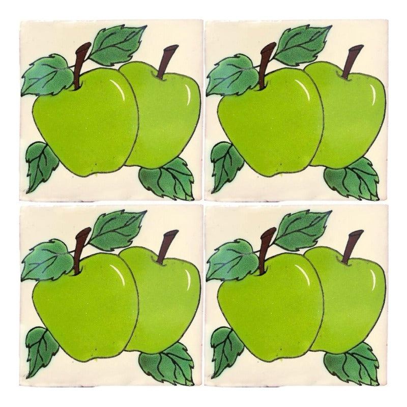 Azulejo 10.5cm Artesanal Talavera Liso 90pz #acln-07