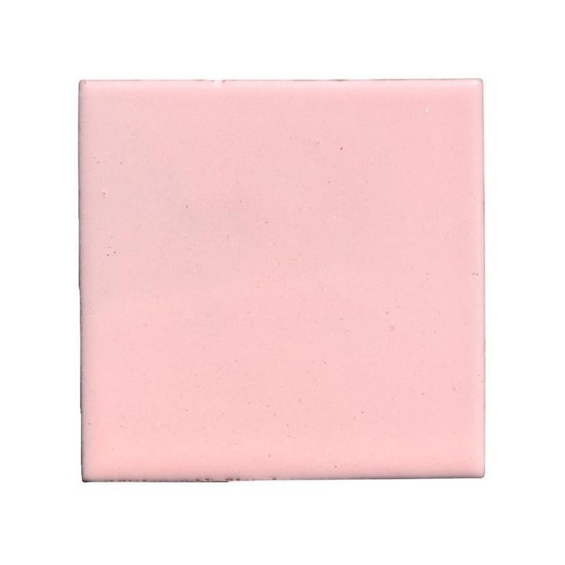 Azulejo 15.5cm Artesanal Talavera Liso 44pz Colores Rosa Claro