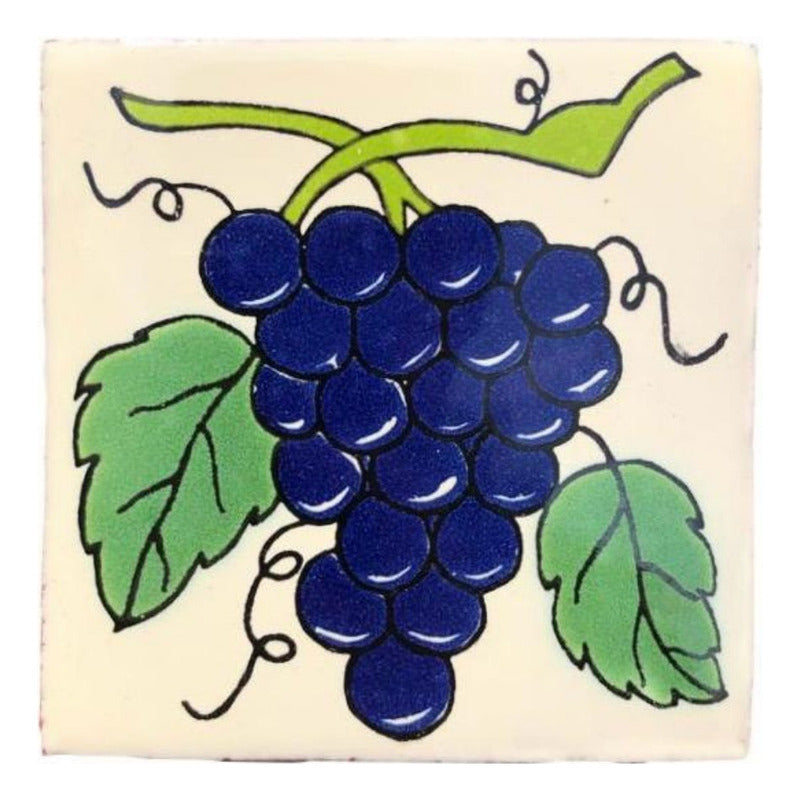 Azulejo 10.5cm Artesanal Talavera Liso 90pz #acln-12