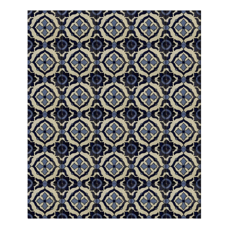 Azulejo 10.5cm Artesanal Tipo Talavera Liso 90pz #acln Acln-26