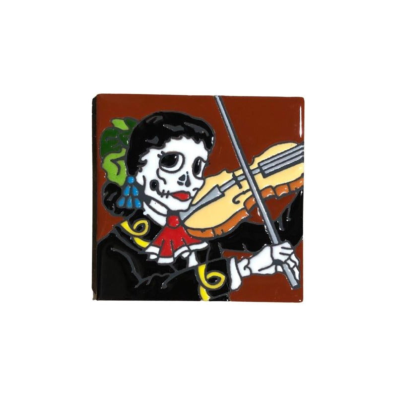 Azulejo 11cm Artesanal Tipo Talavera Relieve 90pz #acre Acre-61