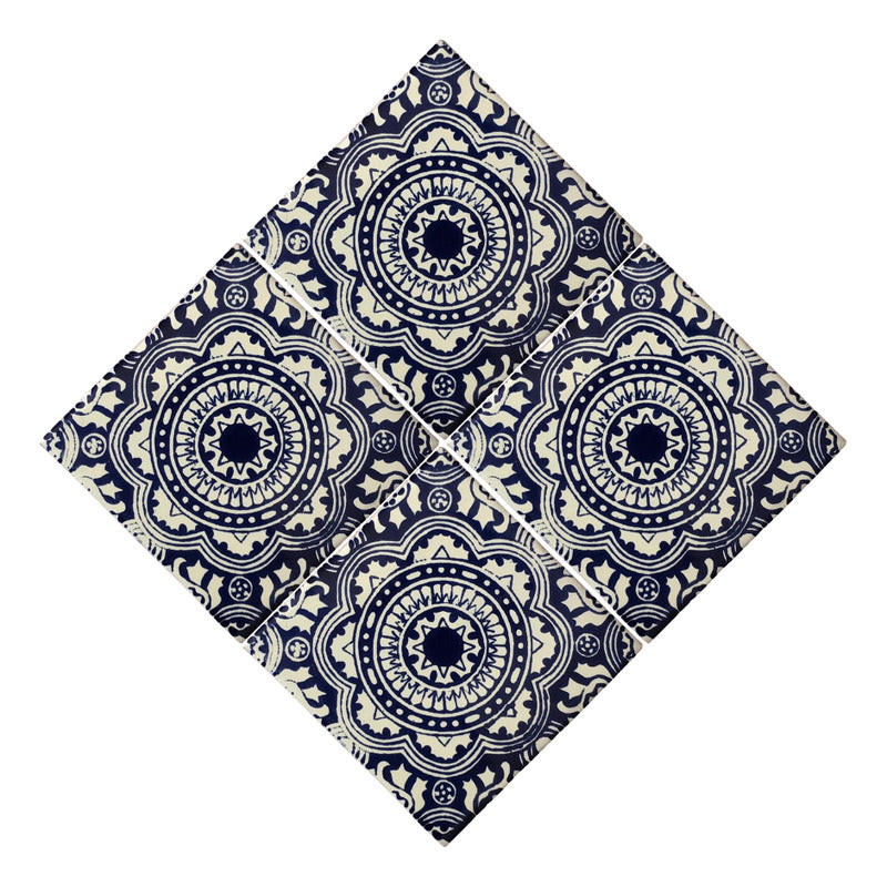Azulejo 10.5cm Artesanal Tipo Talavera Liso 90pz #acls Acls-49