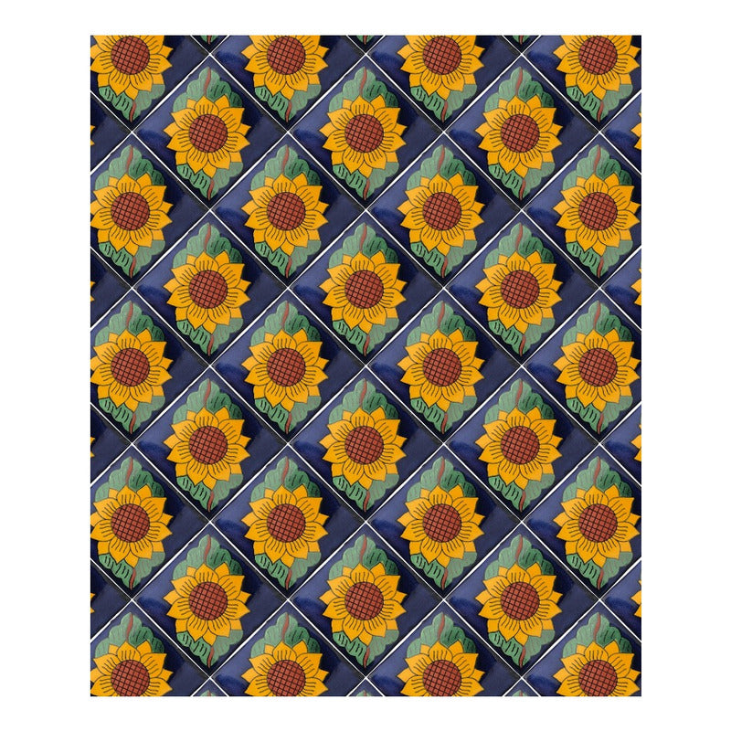 Azulejo 10.5cm Artesanal Talavera Liso 90pz #acln-15