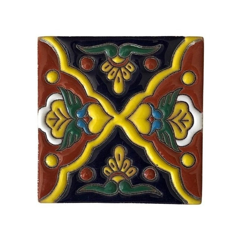 Azulejo Artesanal Tipo Talavera Relieve 90pz #acrs-29