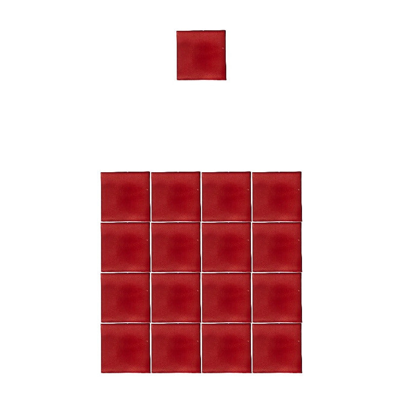 Azulejo 10.5cm Artesanal Talavera Liso 90pz Rojo S/blanco