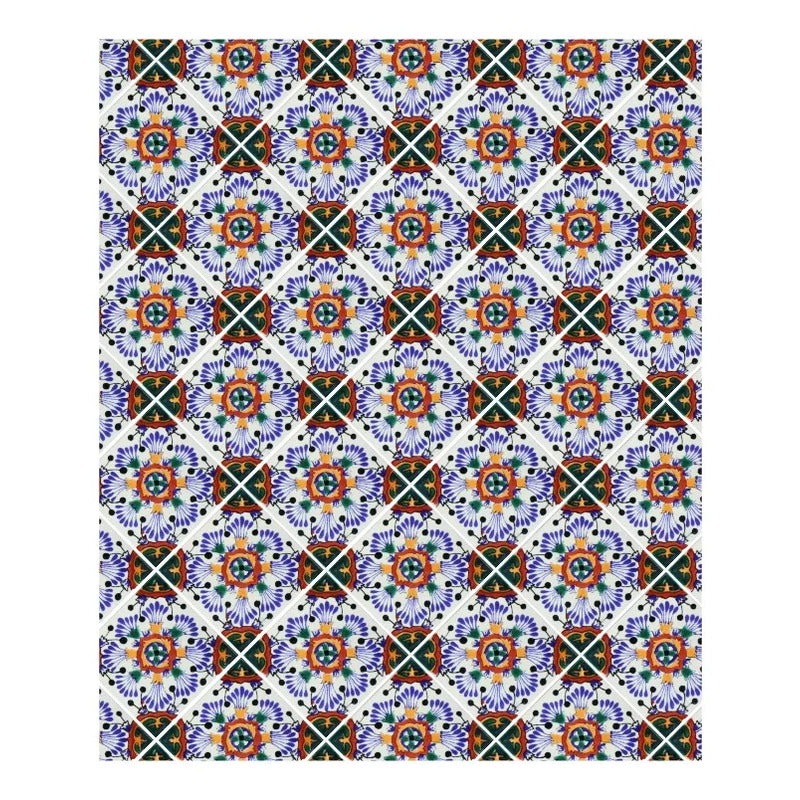 Azulejo Cerámico Artesanal 1m2  Alhambra 22 Blanco