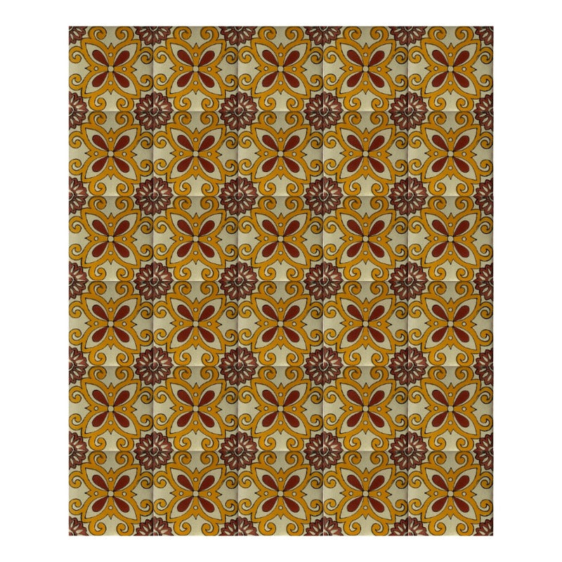 Azulejo 10.5cm Artesanal Tipo Talavera Liso 90pz #acln Acln-19