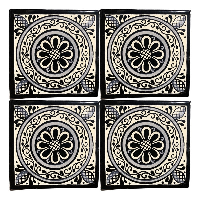 Azulejo 10.5cm Artesanal Tipo Talavera Liso 90pz #acls-113