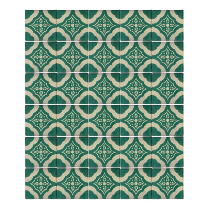 Azulejo 10.5cm Artesanal Tipo Talavera Liso 90pz #acls-44