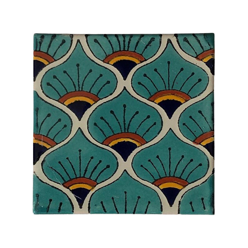 Azulejo 10.5cm Artesanal Tipo Talavera Liso 90pz #acln Acln-42