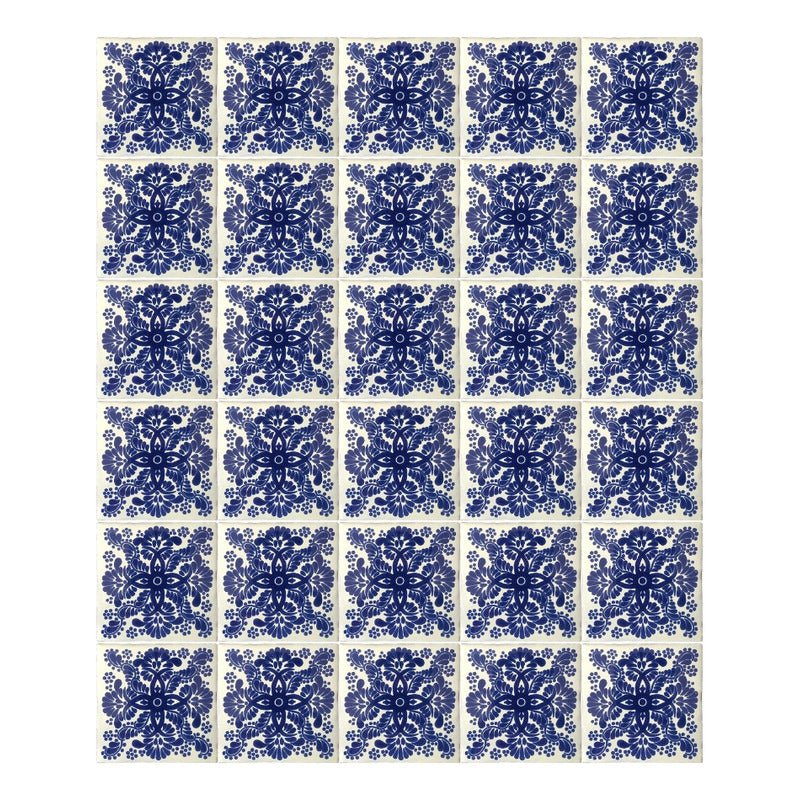 Azulejo Artesanal Tipo Talavera Liso 90pz #acls-51