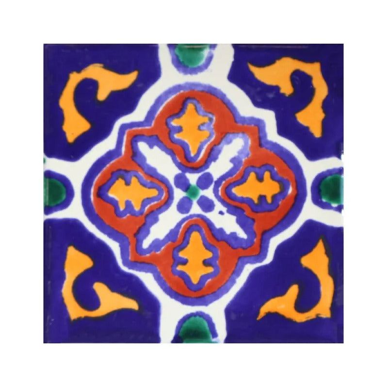 Azulejo Cerámico Artesanal 1m2  Alhambra 12 Blanco