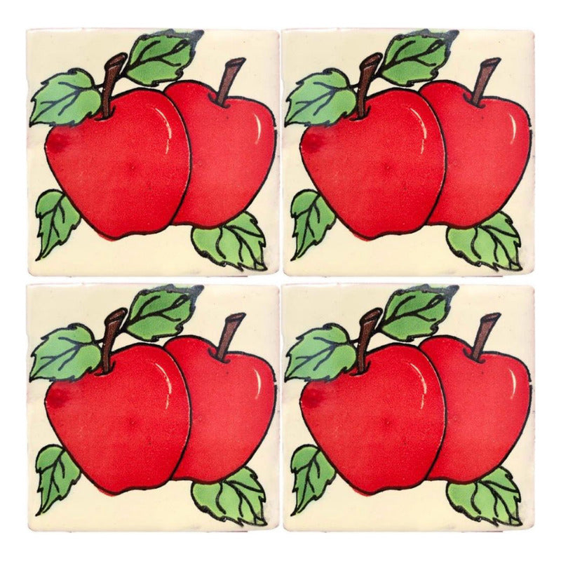 Azulejo 10.5cm Artesanal Tipo Talavera Liso 90pz #acln-06