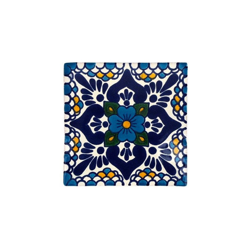 Azulejo 10.5cm Artesanal Tipo Talavera Liso 90pz #acln Acln-55