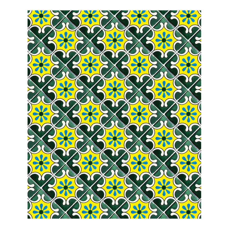 Azulejo 10.5cm Artesanal Tipo Talavera Liso 90pz #acln-53