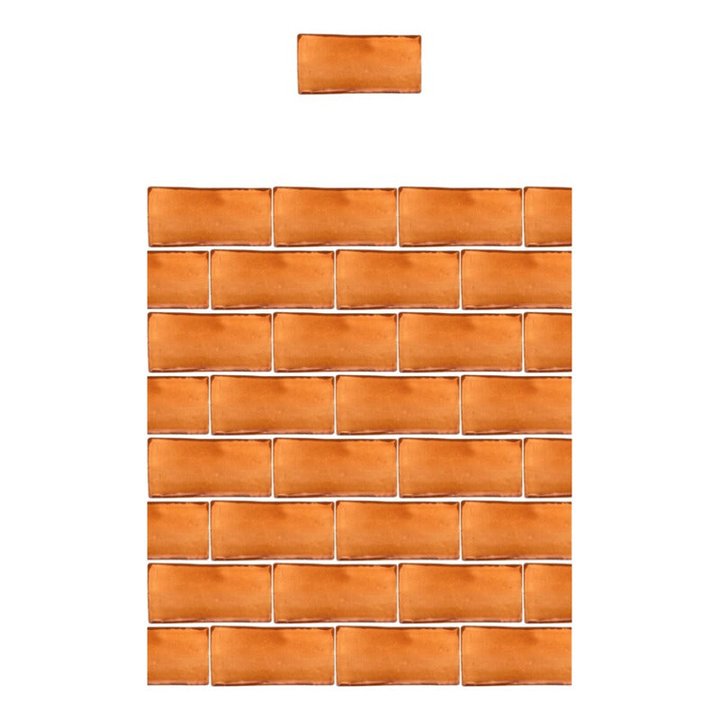 Azulejo 7.5cmx15.5cm Artesanal Talavera Liso 86pz Mostaz S/b