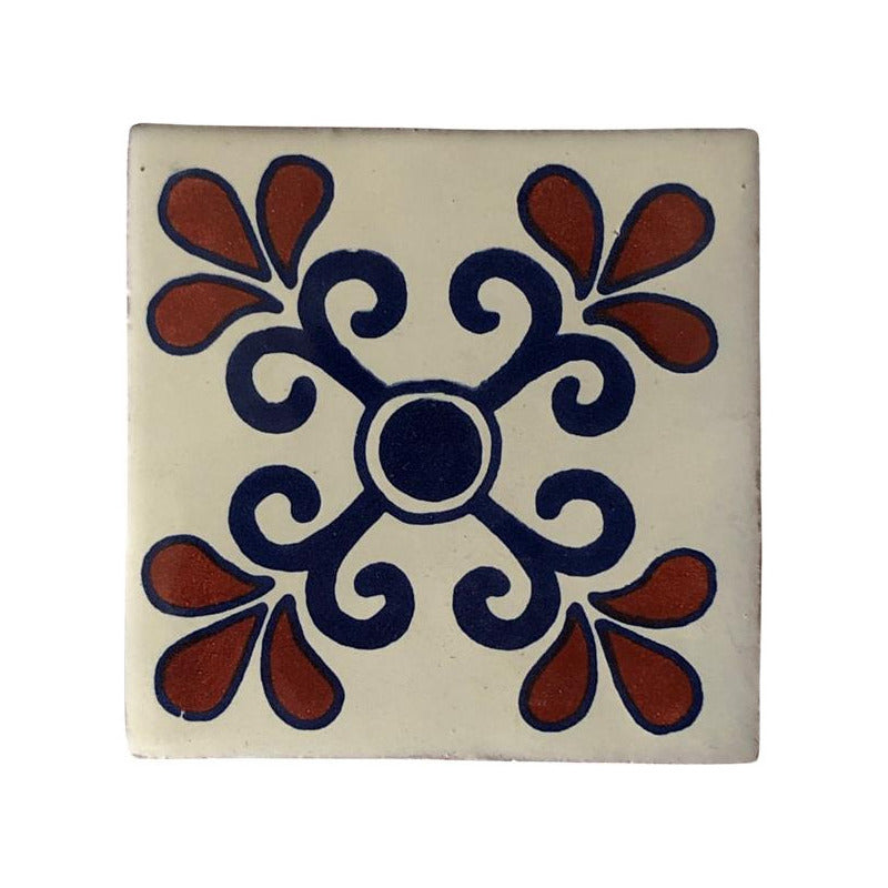 Azulejo 10.5cm Artesanal Tipo Talavera Liso 90pz #acls-80