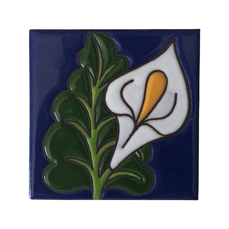Azulejo 11cm Artesanal Tipo Talavera Relieve 60pz #acrn Acrn-01
