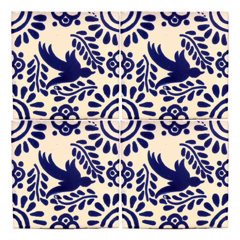 Azulejo 10.5cm Artesanal Talavera Liso 90pz #acls-136