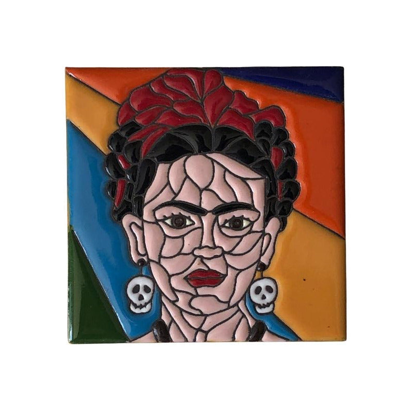 Azulejo 11cm Artesanal Tipo Talavera Relieve 30pz #acrn Acrn-08