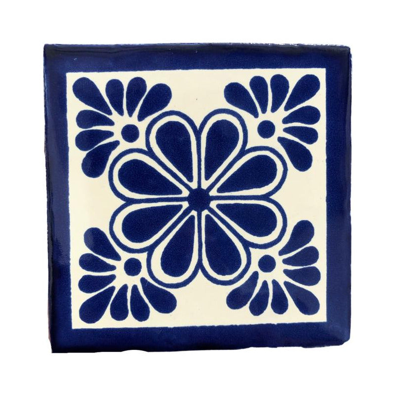 Azulejo 10.5cm Artesanal Talavera Liso 90pz #acls-59