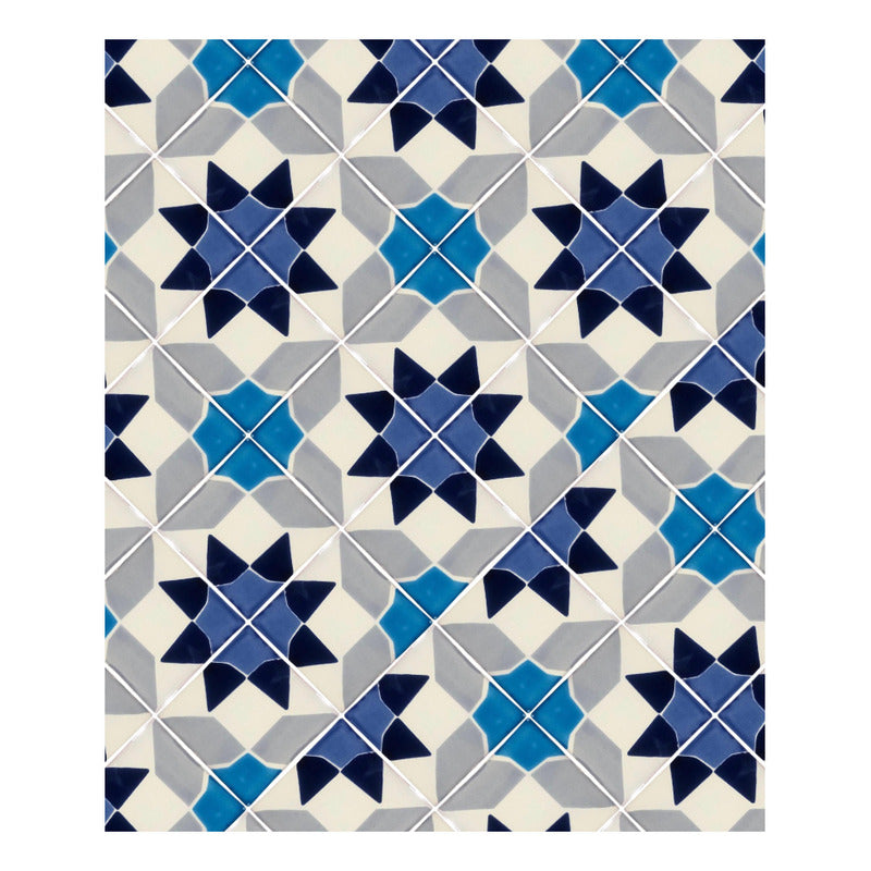 Azulejo 10.5cm Artesanal Tipo Talavera Liso 90pz #acln-58