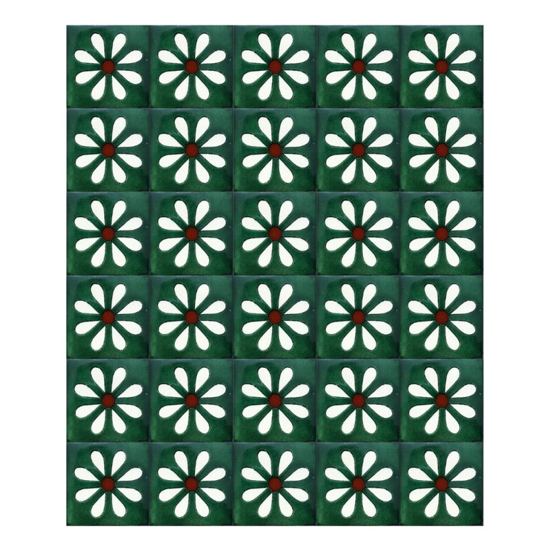 Azulejo 10.5cm Artesanal Talavera Liso 90pz #acls Acls-103