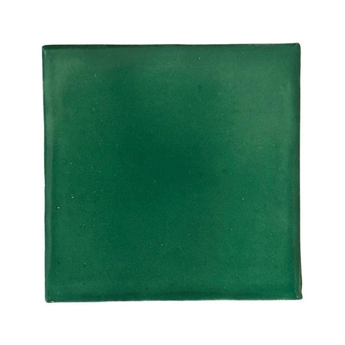 Azulejo 10.5cm Artesanal Talavera 90pz Verde menta sobre blanco