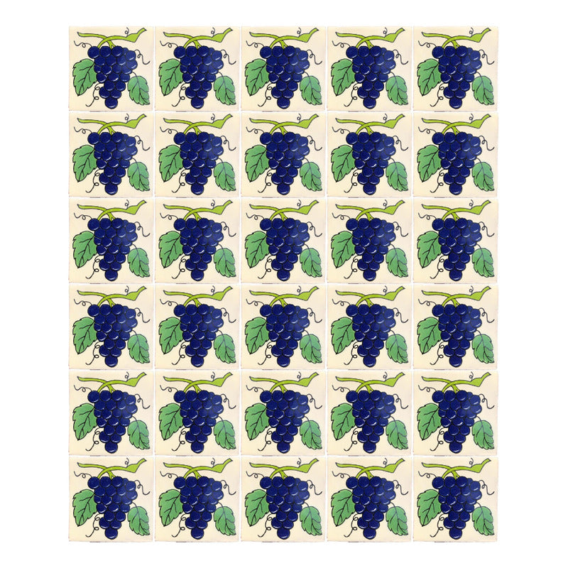 Azulejo 10.5cm Artesanal Tipo Talavera Liso 90pz #acln-12