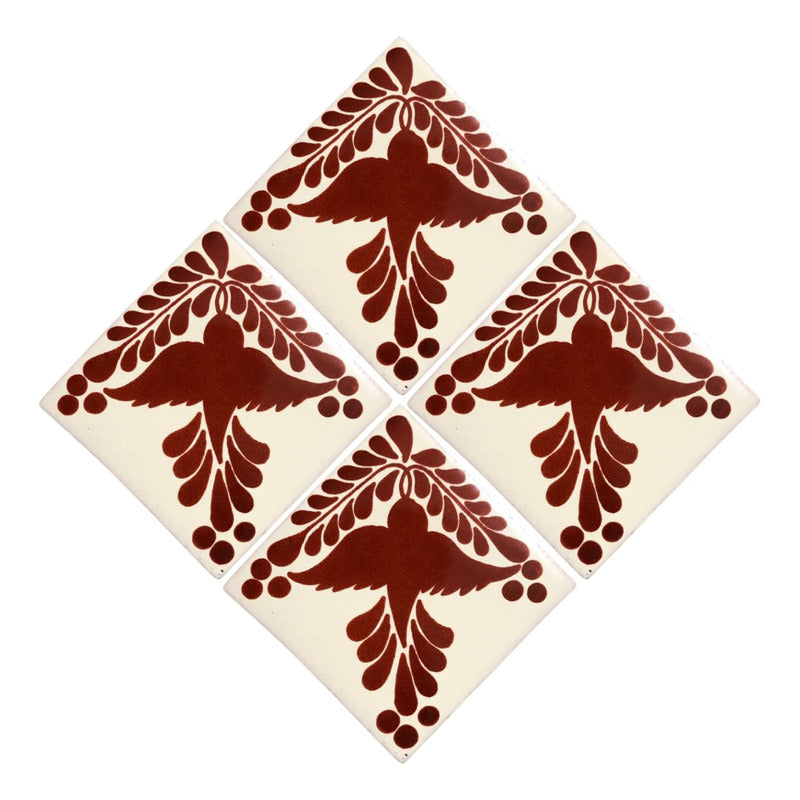 Azulejo 10.5cm Artesanal Tipo Talavera Liso 90pz #acls-72