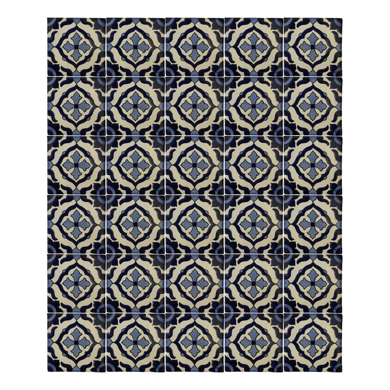 Azulejo 10.5cm Artesanal Talavera Liso 90pz #acln-26