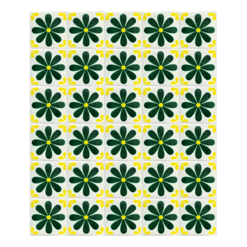 Azulejo 10.5cm Artesanal Talavera Liso 90pz #acls Acls-102