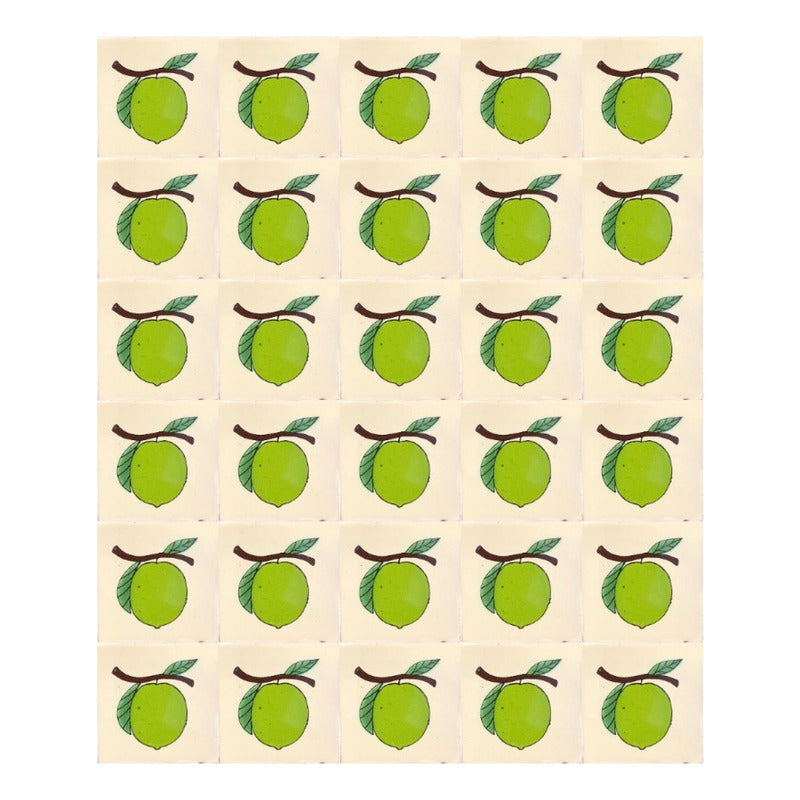 Azulejo 10.5cm Artesanal Tipo Talavera Liso 90pz #acln Acln-04