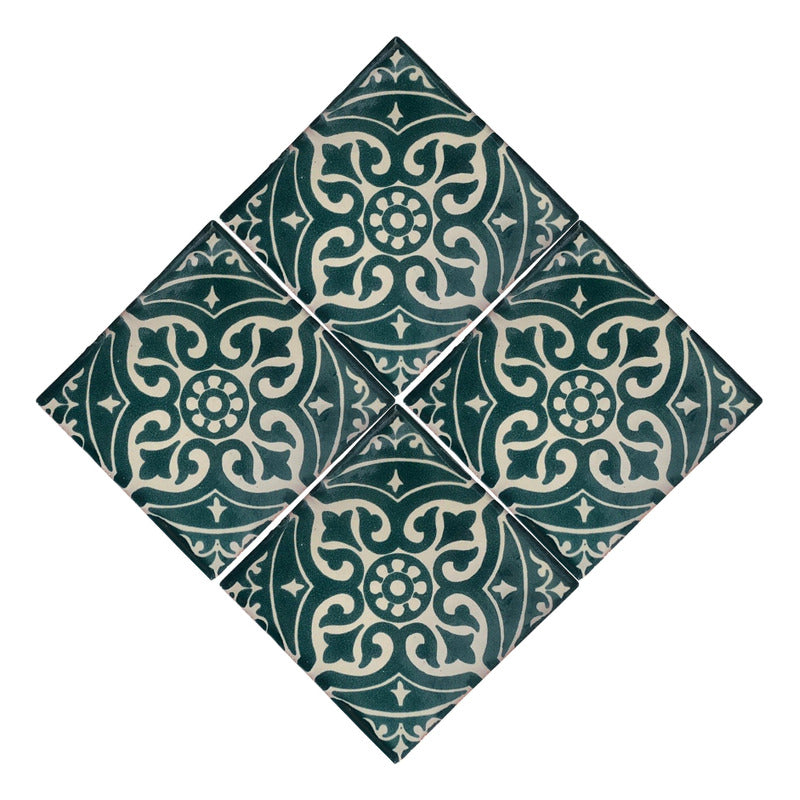Azulejo 10.5cm Artesanal Tipo Talavera Liso 90pz #acls Acls-38