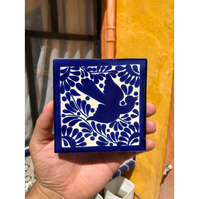 Azulejo 10.5cm Artesanal Talavera Liso 90pz #acls-128